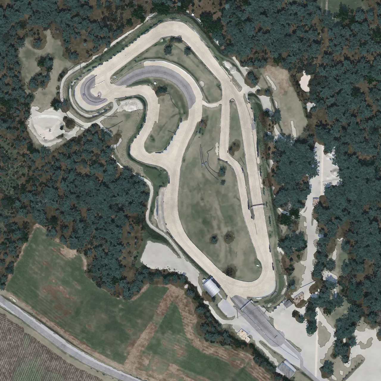 Faleyras in Xtrack, top-down view